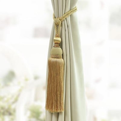 2 ks/pár strapcové závesy, kefa, strapce, závesný opasok, guľôčkové laná, háčik, vešiak, doplnky na závesy, pracka s popruhom na zadnej strane