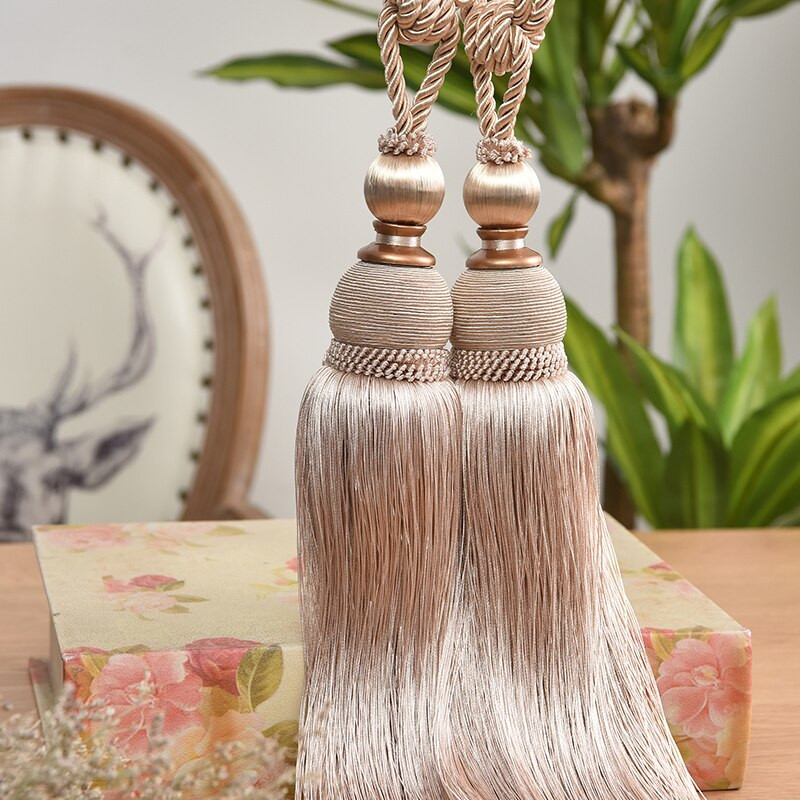 2 ks/pár strapcové závesy, kefa, strapce, závesný opasok, guľôčkové laná, háčik, vešiak, doplnky na závesy, pracka s popruhom na zadnej strane