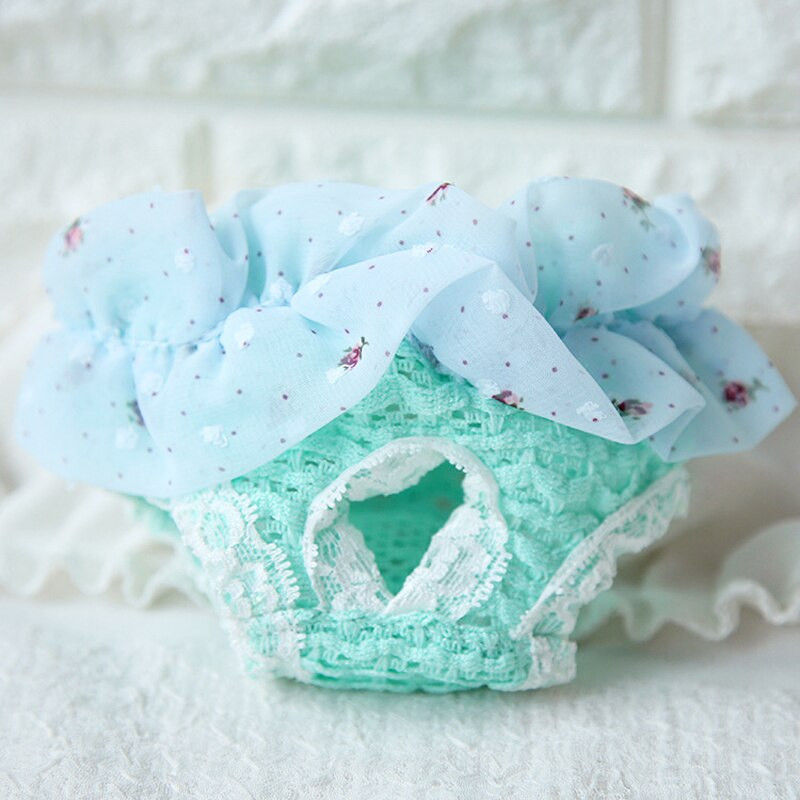 Plienky pre psov, fyziologické nohavičky, hygienické nohavičky, prateľné dámske nohavičky pre psov, šortky, spodná bielizeň s čipkovaným okrajom, nohavičky pre domáce zvieratá