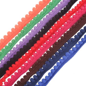 1-10 ярда Pom Pom Trim Ball Ribbon MINI Плат Перлен помпон Ресни Панделка Шиене на дантела Kintted Плат Ръчно изработени аксесоари за занаяти