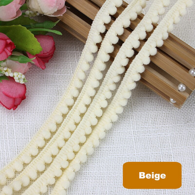 1-10 Yards Pom Pom Trim Ball Ribbon MINI Tkanina Pearl Pompon Resice Vrpca Šivanje Čipka Kintted Tkanina Ručno izrađeni dodaci za rukotvorine