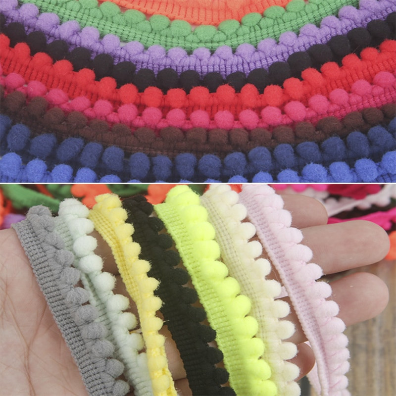1-10 Yards Pom Pom Trim Ball Ribbon MINI Tkanina Pearl Pompon Resice Vrpca Šivanje Čipka Kintted Tkanina Ručno izrađeni dodaci za rukotvorine