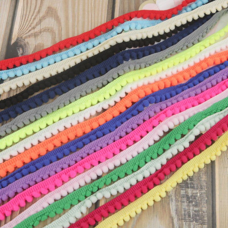 1-10 Yards Pom Pom Trim Ball Ribbon MINI Tkanina Pearl Pompon Resice Vrpca Šivanje Čipka Kintted Tkanina Ručno izrađeni dodaci za rukotvorine