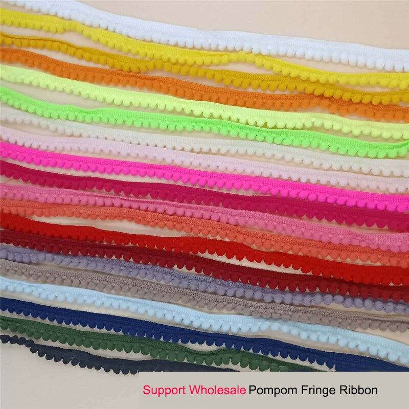1-10 Yards Pom Pom Trim Ball Ribbon MINI Tkanina Pearl Pompon Resice Vrpca Šivanje Čipka Kintted Tkanina Ručno izrađeni dodaci za rukotvorine