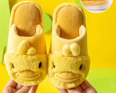 Zimné papuče pre dievčatá s 3D prvkom