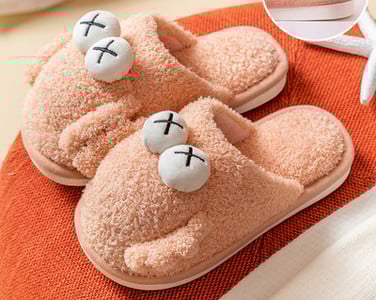 Zimné papuče pre dievčatá s 3D prvkom