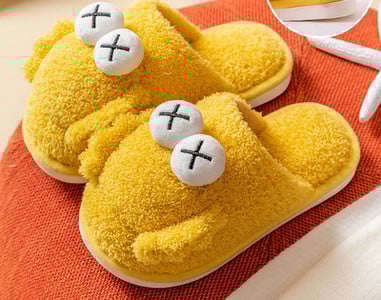 Zimné papuče pre dievčatá s 3D prvkom