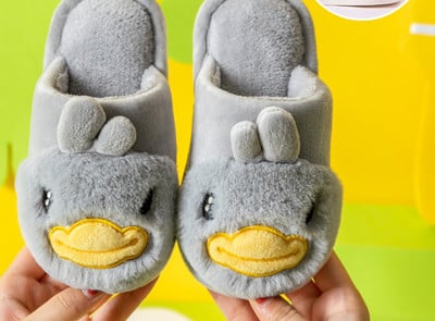 Zimné papuče pre dievčatá s 3D prvkom