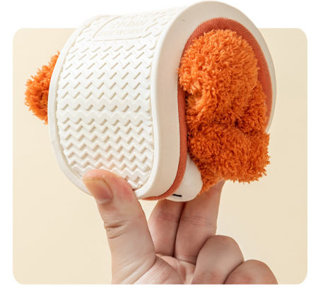 Zimné papuče pre dievčatá s 3D prvkom