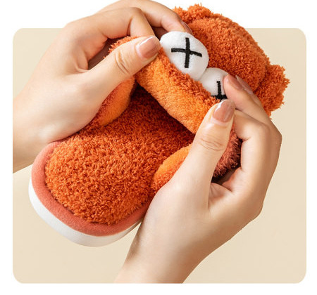 Zimné papuče pre dievčatá s 3D prvkom