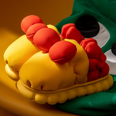 Zimné domáce papuče pre dievčatá s aplikáciou a hrubou podrážkou