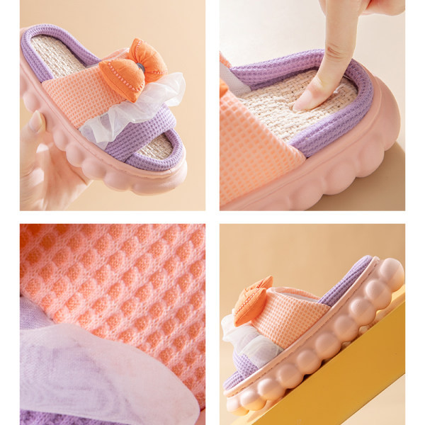 Zimné papuče pre dievčatá so stuhou