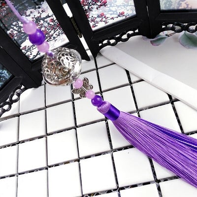 2Pcs Jingle Bell Butterfly Tassels Pendant DIY Jewelry Charms Декоративно изкуство Занаяти Аксесоари Чанта за дрехи Ключ Пискюл Орнамент