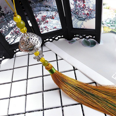 2Pcs Jingle Bell Butterfly Tassels Pendant DIY Jewelry Charms Декоративно изкуство Занаяти Аксесоари Чанта за дрехи Ключ Пискюл Орнамент