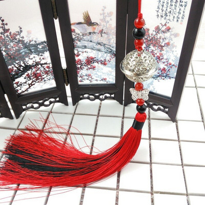 2Pcs Jingle Bell Butterfly Tassels Pendant DIY Jewelry Charms Декоративно изкуство Занаяти Аксесоари Чанта за дрехи Ключ Пискюл Орнамент