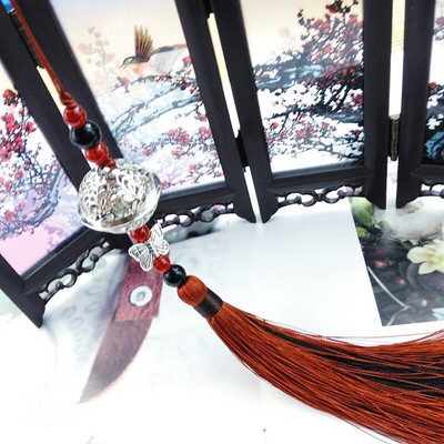 2Pcs Jingle Bell Butterfly Tassels Pendant DIY Jewelry Charms Декоративно изкуство Занаяти Аксесоари Чанта за дрехи Ключ Пискюл Орнамент