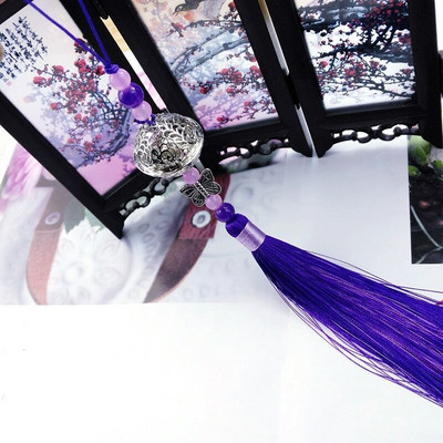 2Pcs Jingle Bell Butterfly Tassels Pendant DIY Jewelry Charms Декоративно изкуство Занаяти Аксесоари Чанта за дрехи Ключ Пискюл Орнамент