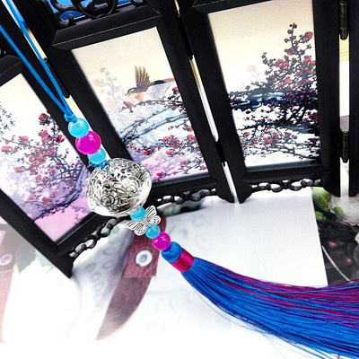 2Pcs Jingle Bell Butterfly Tassels Pendant DIY Jewelry Charms Декоративно изкуство Занаяти Аксесоари Чанта за дрехи Ключ Пискюл Орнамент