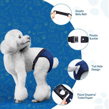 Φυσιολογικό παντελόνι σκύλου Πάνες για κατοικίδια Εσώρουχα υγιεινής που πλένονται Γυναικεία εσώρουχα για σκύλους Σορτς για κουτάβι Μικρό μεσαίο μεγάλο σκυλί