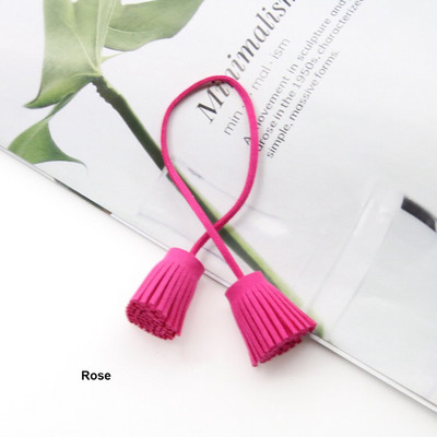 12 tk/partii 3 cm tõmberõngas, kahepealine kunstnahast tutid, narmad, nahast tutid.