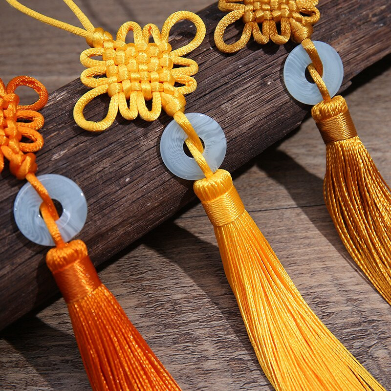 10 ks čínskych uzlov imitácia nefritových strapcov, prívesky na DIY remeslá, umelecké šperky, oblečenie, auto, taška, bytové dekorácie, doplnky, darčekové strapce