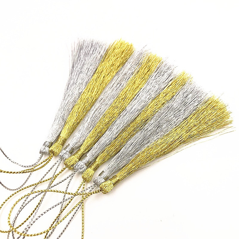 50 tk 8mm kullast ja hõbedast traadist tutt isetehtud ehted aksessuaarid kingitus kaunistuste tutt / Järjehoidja / Riietus / Kardinatutt