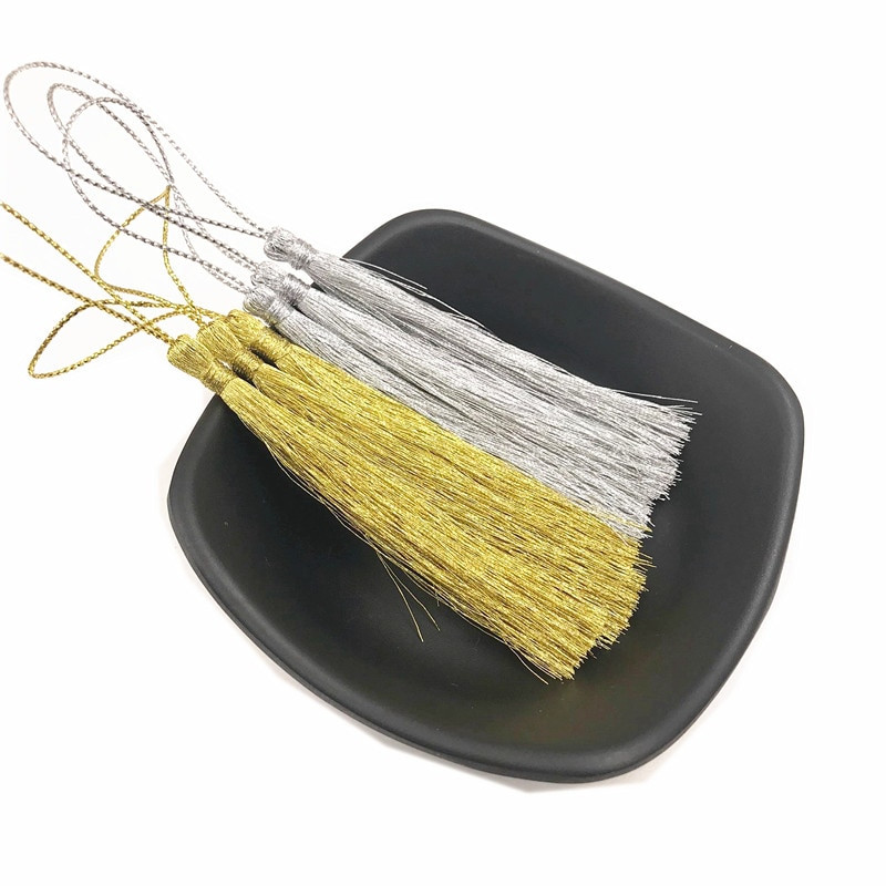 50 tk 8mm kullast ja hõbedast traadist tutt isetehtud ehted aksessuaarid kingitus kaunistuste tutt / Järjehoidja / Riietus / Kardinatutt