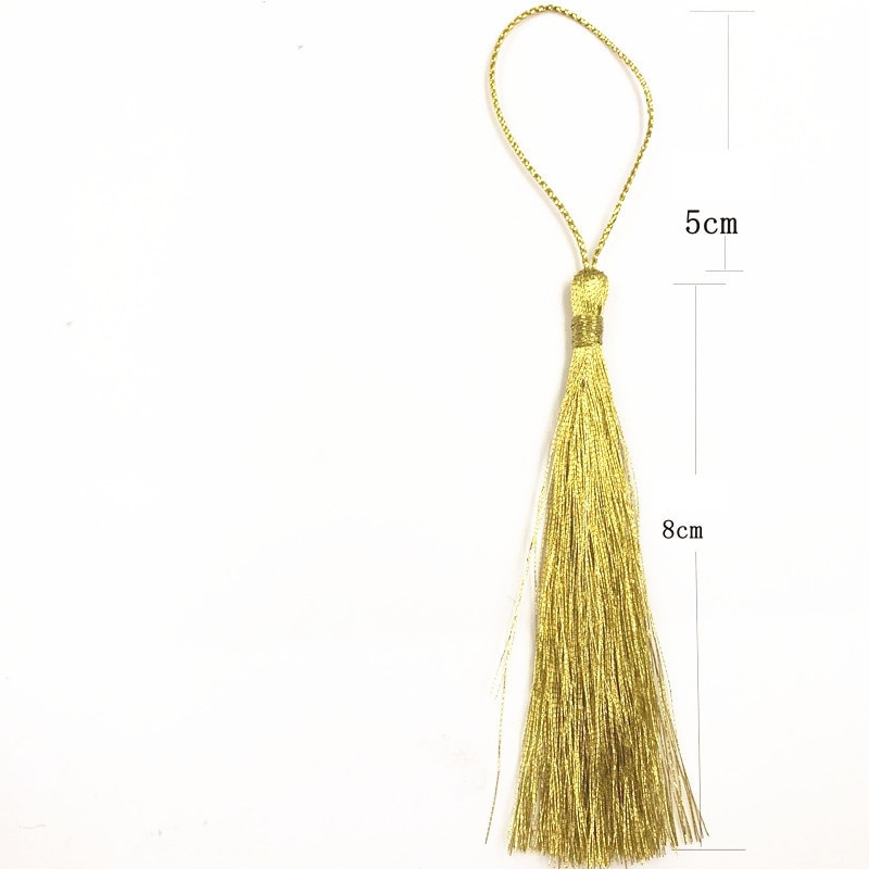 50 tk 8mm kullast ja hõbedast traadist tutt isetehtud ehted aksessuaarid kingitus kaunistuste tutt / Järjehoidja / Riietus / Kardinatutt