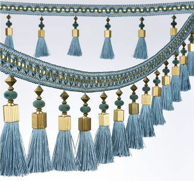 3M kutais karoliukais puošti kutais apvaduoti užuolaidos priedai Apdailos nėriniai „Boho“ apmušalai „pasidaryk pats“ vakarėlis pakabinamas žiedas virvelės amatai siuvimo dekoras