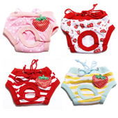 Φρούτα εμπριμέ Pet Dog Υγιεινές φυσιολογικό παντελόνι Πάνα για σκύλους που πλένονται Γυναικεία σορτς σκύλου Εσώρουχα για μικρά σκυλιά