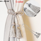 1 tk Käsitsi valmistatud kuduvad tutid Kardinate sidemed Hõbedased seljaga kardinatarvikud Köis Pandlaga Kardinad Hoidja Rihma nööri tarvik