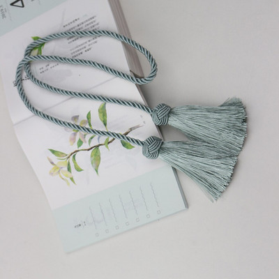 1 tk Käsitsi valmistatud kuduvad tutid Kardinate sidemed Hõbedased seljaga kardinatarvikud Köis Pandlaga Kardinad Hoidja Rihma nööri tarvik