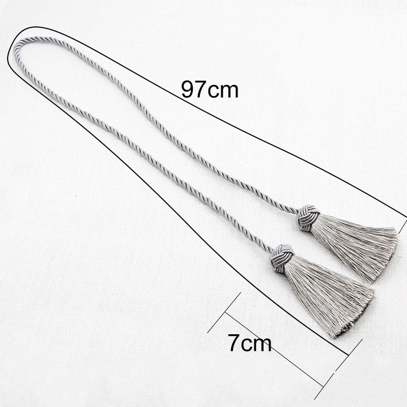 1 tk Käsitsi valmistatud kuduvad tutid Kardinate sidemed Hõbedased seljaga kardinatarvikud Köis Pandlaga Kardinad Hoidja Rihma nööri tarvik