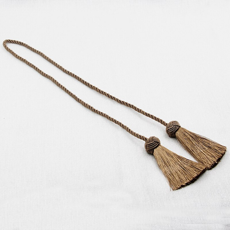 1 tk Käsitsi valmistatud kuduvad tutid Kardinate sidemed Hõbedased seljaga kardinatarvikud Köis Pandlaga Kardinad Hoidja Rihma nööri tarvik