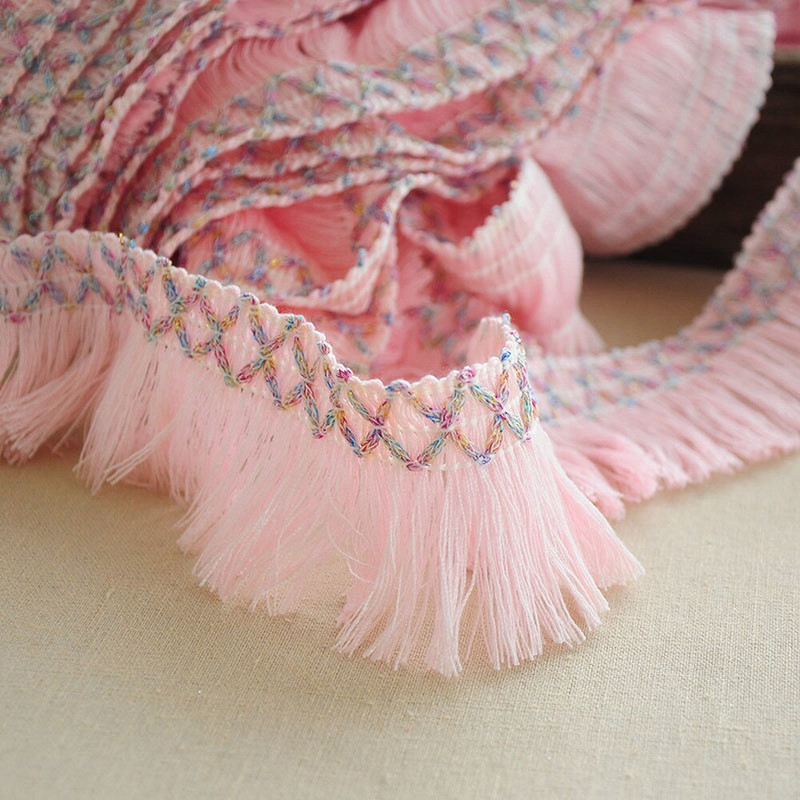 2m tumesinine roosa puuvillane etniline pehme narmastutt iseõmblemiseks isetegemiseks riided kardinad koduaksessuaarid peokaunistus 5cm