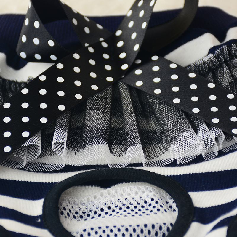 Plienkové nohavičky pre psov, šteniatka s pruhovanou mašľou, hygienické nohavičky pre psov, spodná bielizeň pre domáce zvieratá s mašľou, krátke nohavičky, spodná bielizeň pre plienky, potreby pre domáce zvieratá