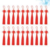 20PCS DIY Kineska kićanka s kićankama, viseći tradicionalni privjesak s kićankama za privjesak za ključeve, ukras za odjeću (crveno)