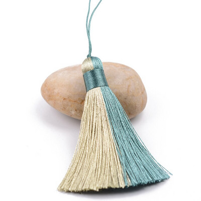 2 bucăți poliester mătase multicolor împletitură ciucuri bijuterii bricolaj perdea accesorii decorative pungă pandantiv dublă culoare ciucuri franjuri