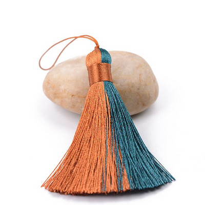 2 bucăți poliester mătase multicolor împletitură ciucuri bijuterii bricolaj perdea accesorii decorative pungă pandantiv dublă culoare ciucuri franjuri