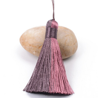 2 bucăți poliester mătase multicolor împletitură ciucuri bijuterii bricolaj perdea accesorii decorative pungă pandantiv dublă culoare ciucuri franjuri