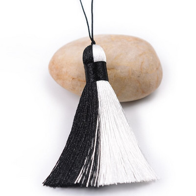 2 bucăți poliester mătase multicolor împletitură ciucuri bijuterii bricolaj perdea accesorii decorative pungă pandantiv dublă culoare ciucuri franjuri