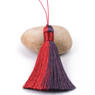 2 bucăți poliester mătase multicolor împletitură ciucuri bijuterii bricolaj perdea accesorii decorative pungă pandantiv dublă culoare ciucuri franjuri