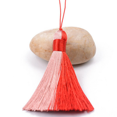 2 bucăți poliester mătase multicolor împletitură ciucuri bijuterii bricolaj perdea accesorii decorative pungă pandantiv dublă culoare ciucuri franjuri