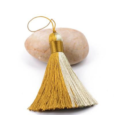 2 bucăți poliester mătase multicolor împletitură ciucuri bijuterii bricolaj perdea accesorii decorative pungă pandantiv dublă culoare ciucuri franjuri