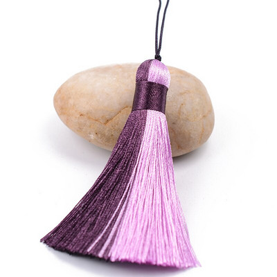 2 bucăți poliester mătase multicolor împletitură ciucuri bijuterii bricolaj perdea accesorii decorative pungă pandantiv dublă culoare ciucuri franjuri