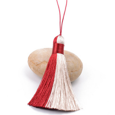 2 bucăți poliester mătase multicolor împletitură ciucuri bijuterii bricolaj perdea accesorii decorative pungă pandantiv dublă culoare ciucuri franjuri