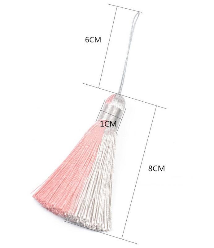 2 bucăți poliester mătase multicolor împletitură ciucuri bijuterii bricolaj perdea accesorii decorative pungă pandantiv dublă culoare ciucuri franjuri