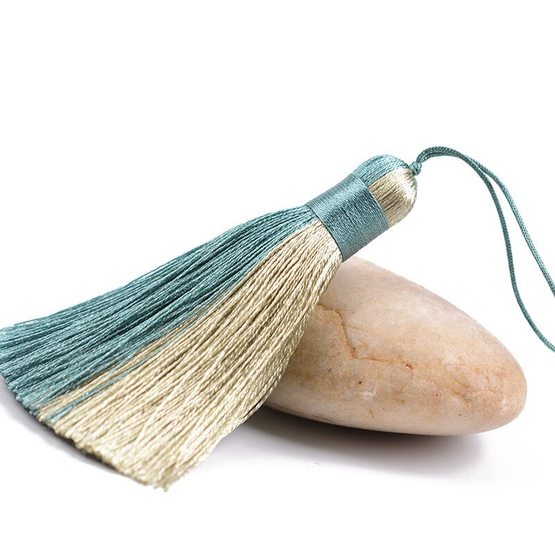 2 bucăți poliester mătase multicolor împletitură ciucuri bijuterii bricolaj perdea accesorii decorative pungă pandantiv dublă culoare ciucuri franjuri