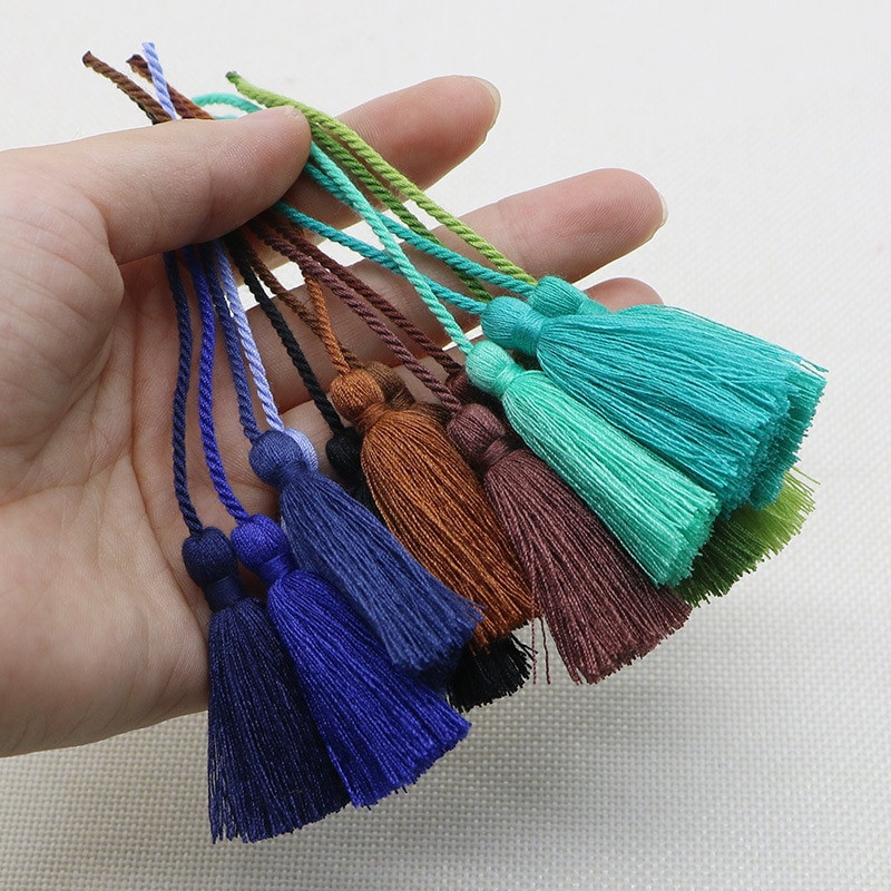 10/50 bucăți 4 cm poliester-bumbac ciucuri mici șnururi pentru chei perie pentru cercei pandantiv farmecul ciucuri franjuri DIY bijuterii