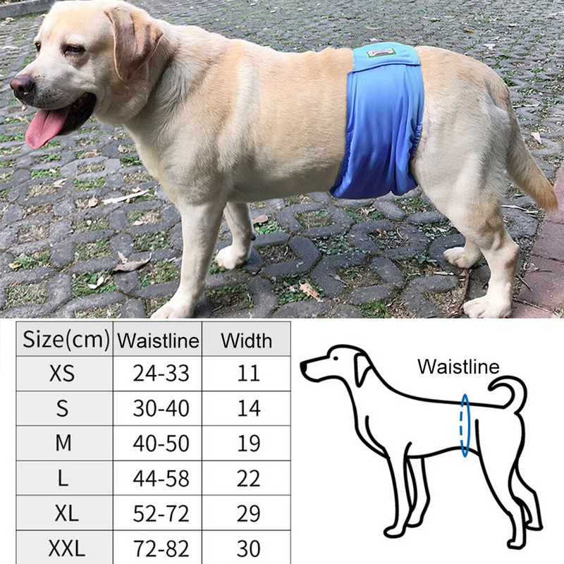 Domáce zvieratá Starostlivosť o prateľné plienky pre psov, hygienické fyziologické nohavičky, brušný pás, zavinovacia fólia, nepremokavé plienky pre domáce zvieratá, spodná bielizeň XS-XXL